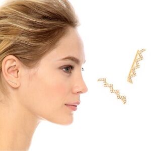 Gorjana Cress Shimmer Zig Zag Ear Climbers